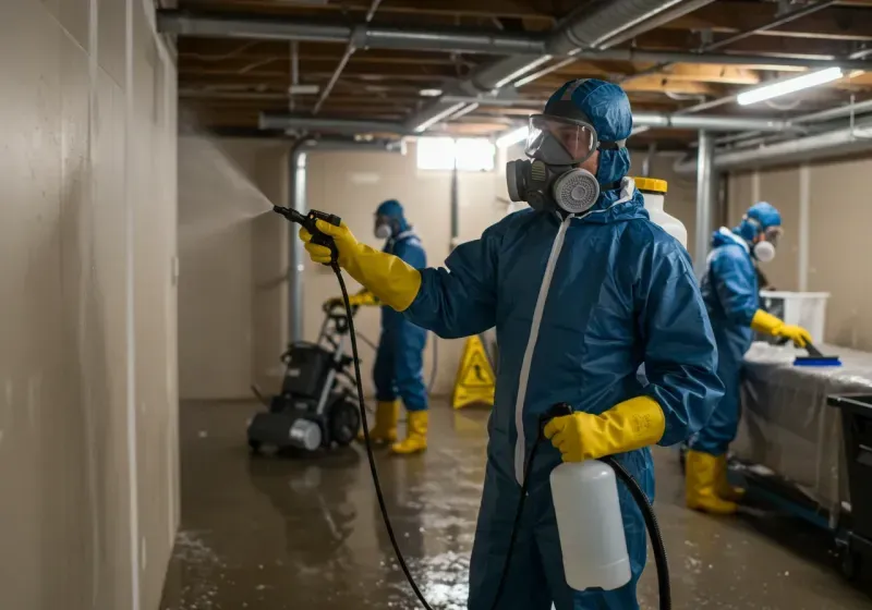 Basement Sanitization and Antimicrobial Treatment process in Clearfield County, PA