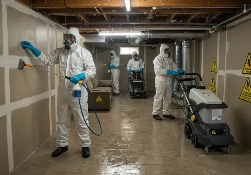 Basement Moisture Removal and Structural Drying process in Clearfield County, PA